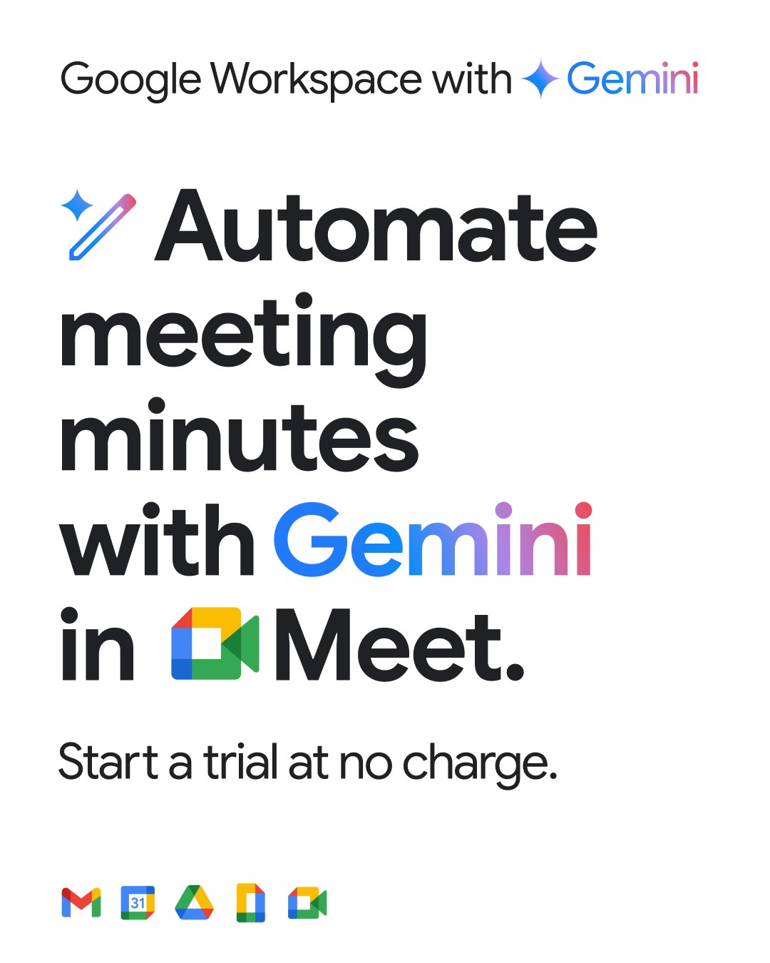 Google Workspace text-led statement ad reference
