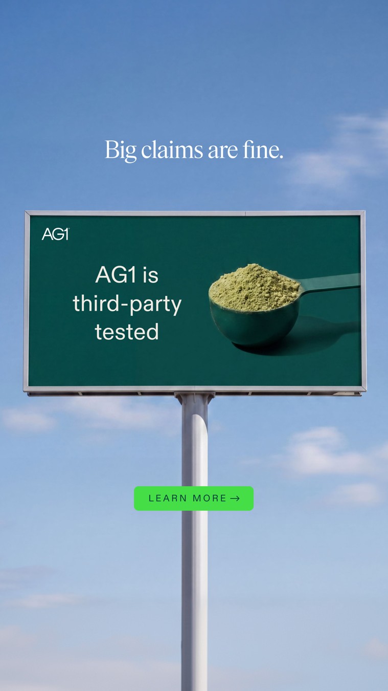 AG1 by Athletic Greens sign ad reference