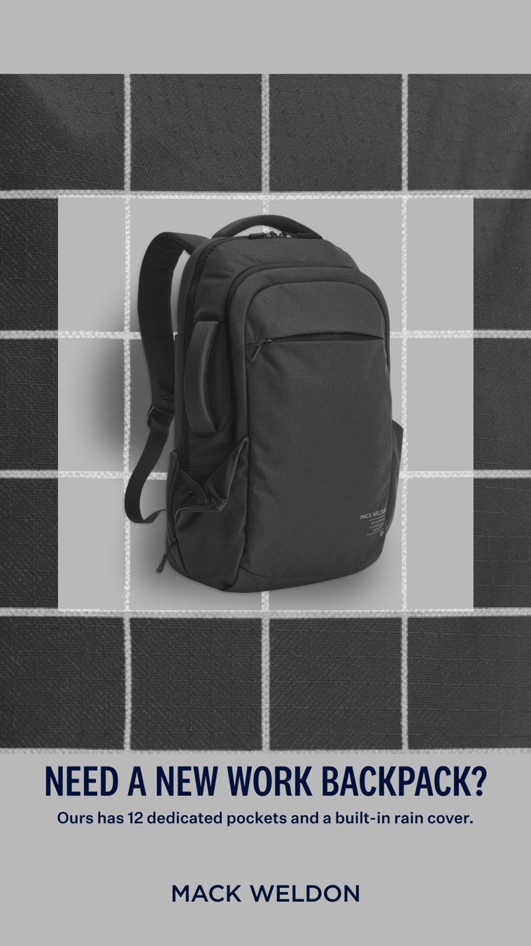 Mack Weldon static ad reference