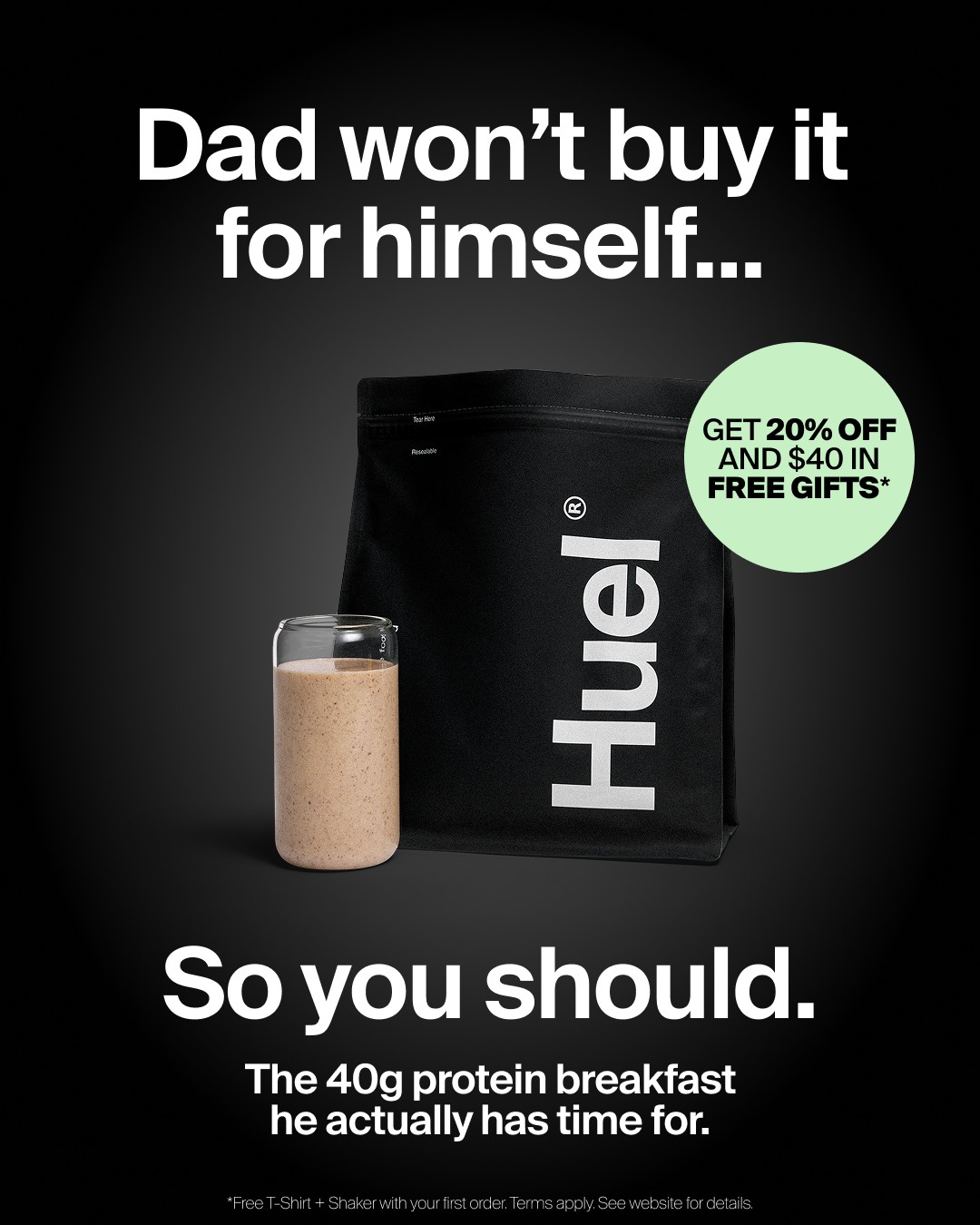 Huel static ad reference