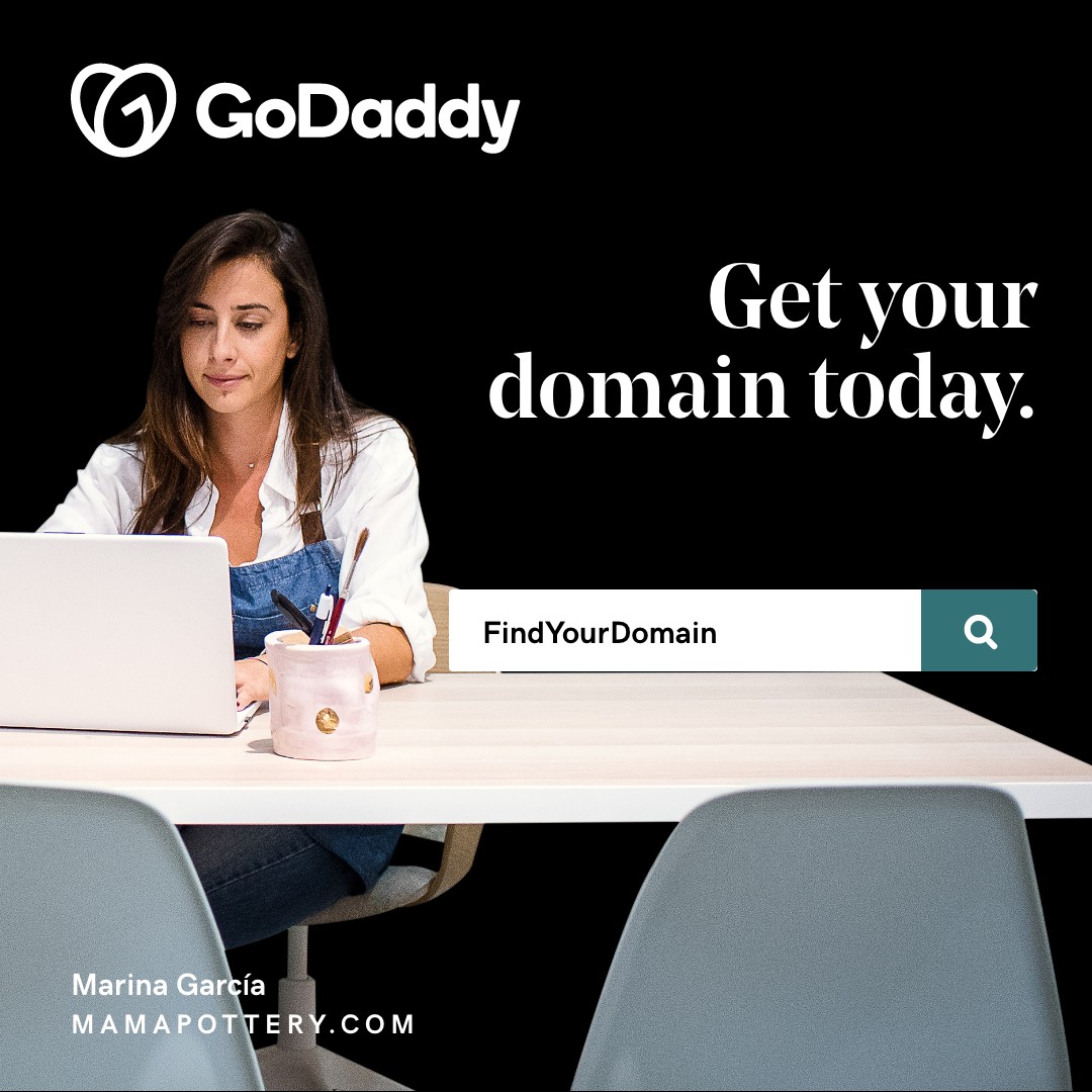 GoDaddy native search ad reference