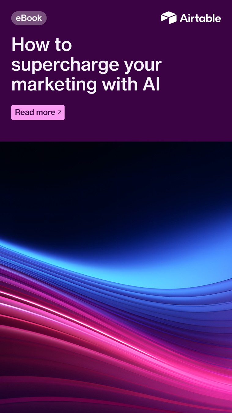 Airtable text-led statement ad reference