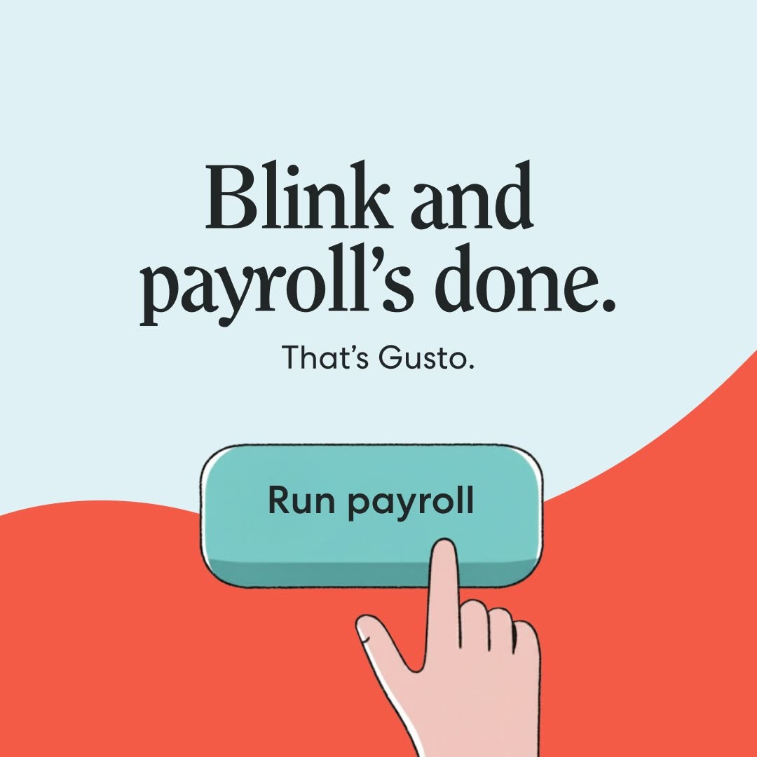 Gusto text-led statement ad reference