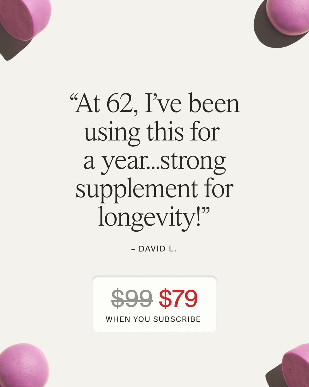 Timeline Longevity static ad reference